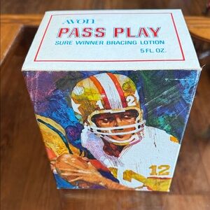 Original Vintage Avon Pass Play Football Decanter